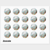 Sticker Rond Oiseaux Royaux (Feuille)