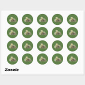 Sticker Rond Oison Bébé Oie (Feuille)