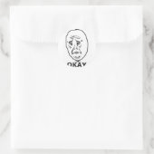 Sticker Rond OK Guy Meme (Sac)