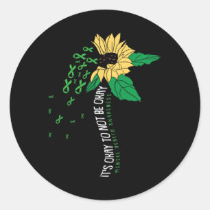 Sticker Rond Ok Ne Pas Être Ok Sensibilisation Santé Mentale To