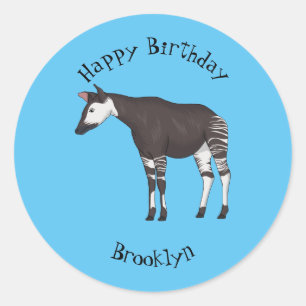 Sticker Rond Okapi