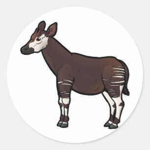 Sticker Rond Okapi