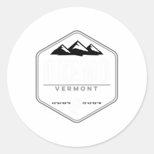 Sticker Rond Okemo Mountain Vermont Graphic Snowboard T Shirt