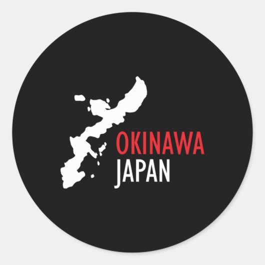 Sticker Rond Okinawa Japon île d'Okinawa Okinawan (Devant)