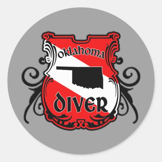 Sticker Rond Oklahoma Diver (Devant)