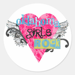 Sticker Rond Oklahoma Girls Rock