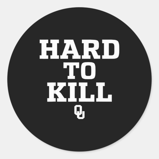 Sticker Rond Oklahoma Hard To Kill (Devant)