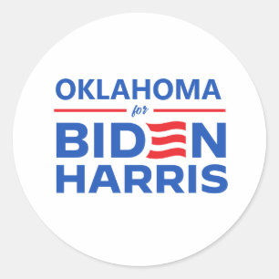 Sticker Rond Oklahoma pour Biden Harris