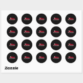 Sticker Rond Oklahoma softball ville mod (Feuille)
