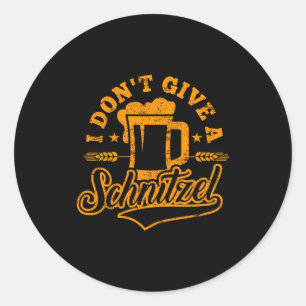 Sticker Rond Oktoberfes Je M'en Fous D'une Escalope Bière Homme