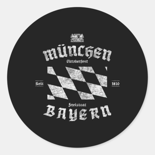 Sticker Rond Oktoberfest Deutschland Ger Beer Festival (Devant)
