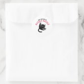 Sticker Rond Ol' Razzle Dazzle_ Chat drôle (Sac)