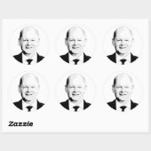 Sticker Rond Olaf Scholz (Feuille)