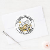 Sticker Rond Old School Baja Overland (Enveloppe)