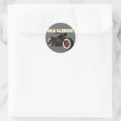 Sticker Rond - Old school Bobber-3 (Sac)