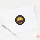 Sticker Rond Oldtimer 2cv Charleston Paris Sonnenuntergang (Enveloppe)