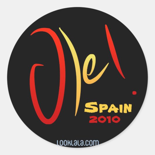 Sticker Rond Ole, Espagne, 2010 (Devant)