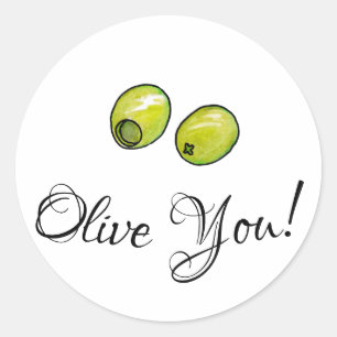 Sticker Rond Olive