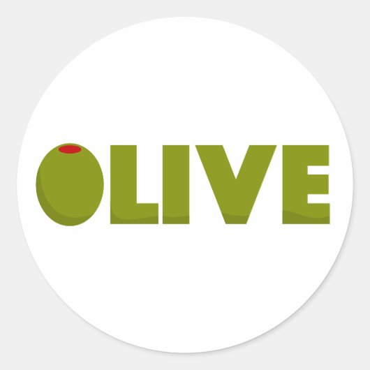 Sticker Rond Olive (Devant)