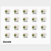 Sticker Rond Olive Ewe drôle Amour Pun (Feuille)