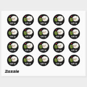 Sticker Rond Olive Ewe drôle Amour Pun Dark BG (Feuille)