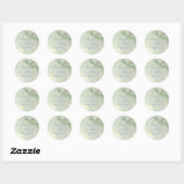 Sticker Rond Olive Feuille Mariage Dusty Blue Lemon (Feuille)