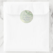 Sticker Rond Olive Feuille Mariage Dusty Blue Lemon (Sac)
