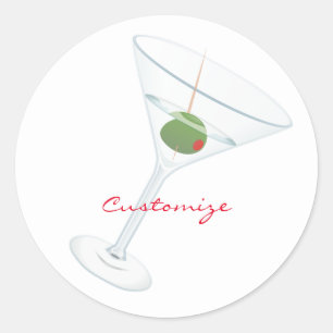 Sticker Rond Olive Martini Thunder_Cove