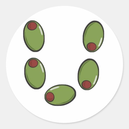 Sticker Rond Olive u (Devant)