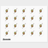 Sticker Rond olive verte sur un cure-dent (Feuille)