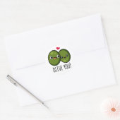 Sticker Rond Olive You Funny Love Pun (Enveloppe)