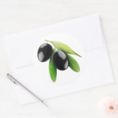 Sticker Rond Olives noires sur une branche (Enveloppe)