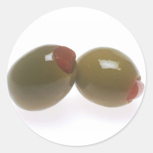 Sticker Rond Olives vertes