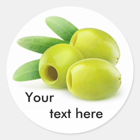 Sticker Rond Olives vertes (Devant)