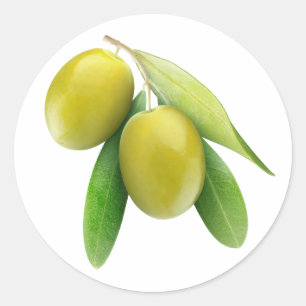 Sticker Rond Olives vertes