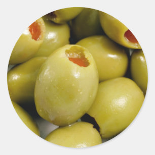 Sticker Rond Olives vertes