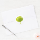 Sticker Rond Olives vertes avec goutte d'huile (Enveloppe)