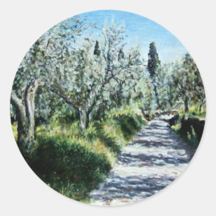 STICKER ROND OLIVIERS EN TOSCANE