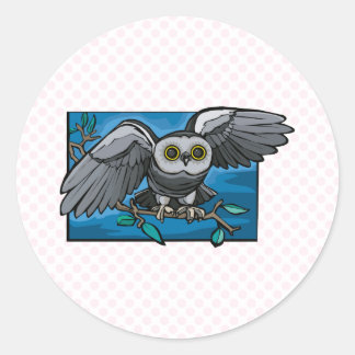 Sticker Rond Olivina Owl