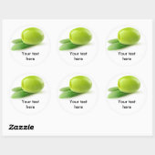 Sticker Rond Olivret vert (Feuille)