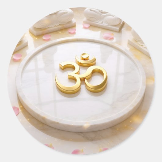 STICKER ROND OM - BOUDDHISME ZEN (Devant)