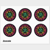 Sticker Rond Om Dharma (Feuille)