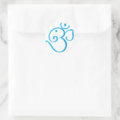Sticker Rond Om-ganssis-turquoise (Sac)