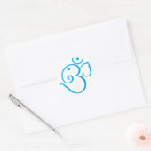 Sticker Rond Om-ganssis-turquoise (Enveloppe)