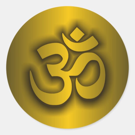 Sticker Rond "Om" hindou (Devant)