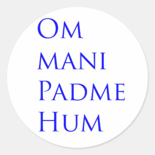Sticker Rond Om Mani Padme Hum