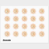 Sticker Rond Om - Ohm - Symbole Aum (Feuille)