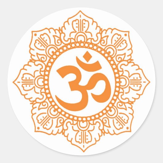 Sticker Rond Om - Ohm - Symbole Aum (Devant)