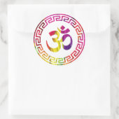 Sticker Rond Om, Om Hindu, Om Symbole, Om Logo, Aum (Sac)