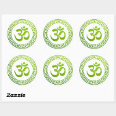 Sticker Rond Om, Om Hindu, Om Symbole, Om Logo, Aum (Feuille)